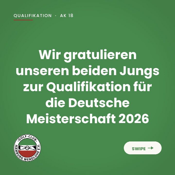 ⛳ Zwei starke Qualifikationen für den GC Wendlohe! Herzlichen Glückwunsch an Phil Paschke und Joe Luke Glindemann! Die…